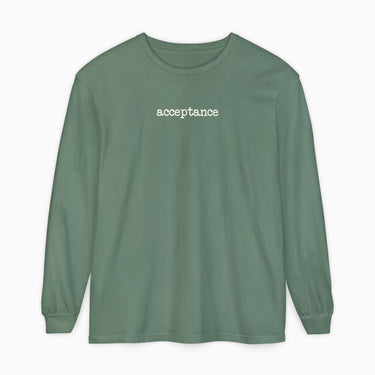Autism Long - sleeve - Acceptance Statement Comfort Colors Long Sleeve T-Shirt - Daily Bloom