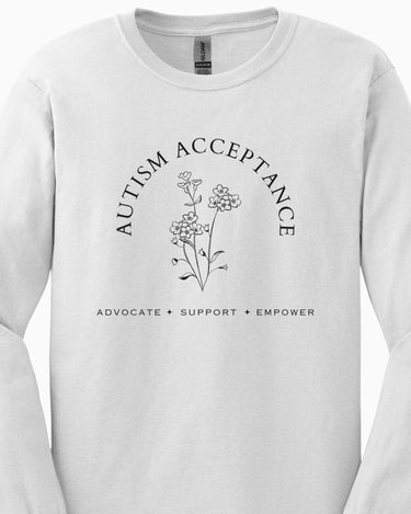 Autism Long - sleeve - Autism Acceptance - Advocate Support Empower Long Sleeve T-Shirt - Daily Bloom