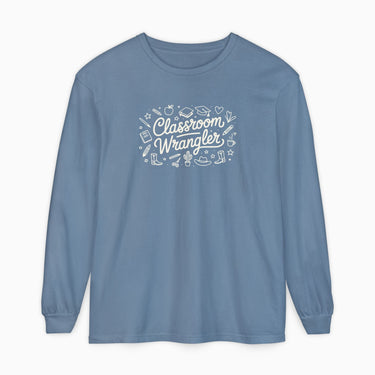 Autism Long - sleeve - Classroom Wrangler Comfort Colors Long Sleeve T-Shirt - Daily Bloom