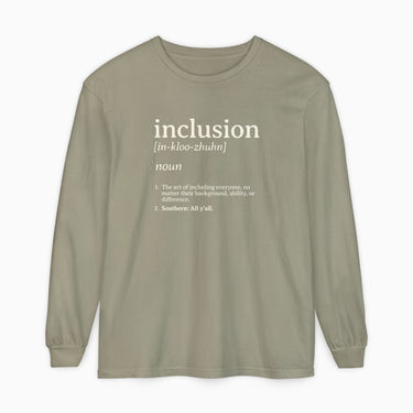 Autism Long - sleeve - Inclusion Definition Comfort Colors Long Sleeve T-Shirt - Daily Bloom