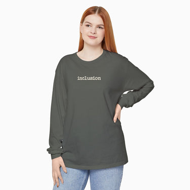 Autism Long - sleeve - Inclusion Statement Comfort Colors Long Sleeve T-Shirt - Daily Bloom
