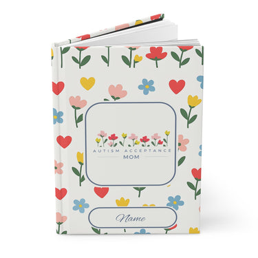 Autism Paper products - Mothers Day 2025 - Autism Acceptance Mom Personalized Hardcover Journal Notebook - Daily Bloom