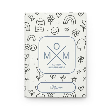 Autism Paper products - Mothers Day 2025 - Mom Cross Personalized Hardcover Journal Notebook - Daily Bloom