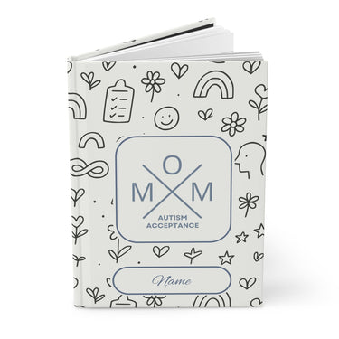 Autism Paper products - Mothers Day 2025 - Mom Cross Personalized Hardcover Journal Notebook - Daily Bloom