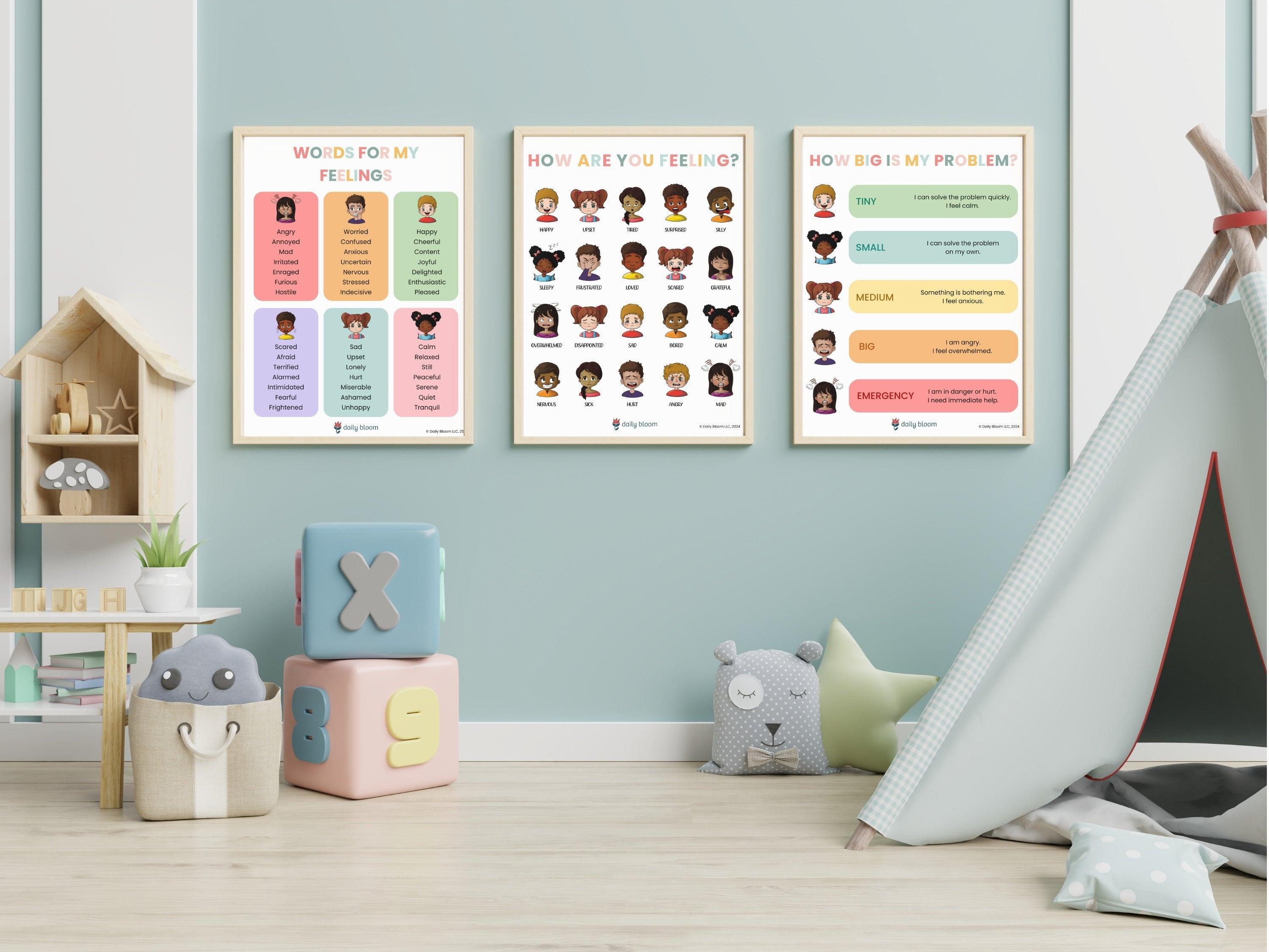 Emotional Intelligence Printed Poster Bundle-Neurodiversity, ADHD & Autism Awareness & Acceptance Poster by Daily Bloom
