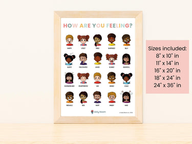 Autism Poster - How Are You Feeling? - Emotion Identification Printed Wall Poster - Daily Bloom