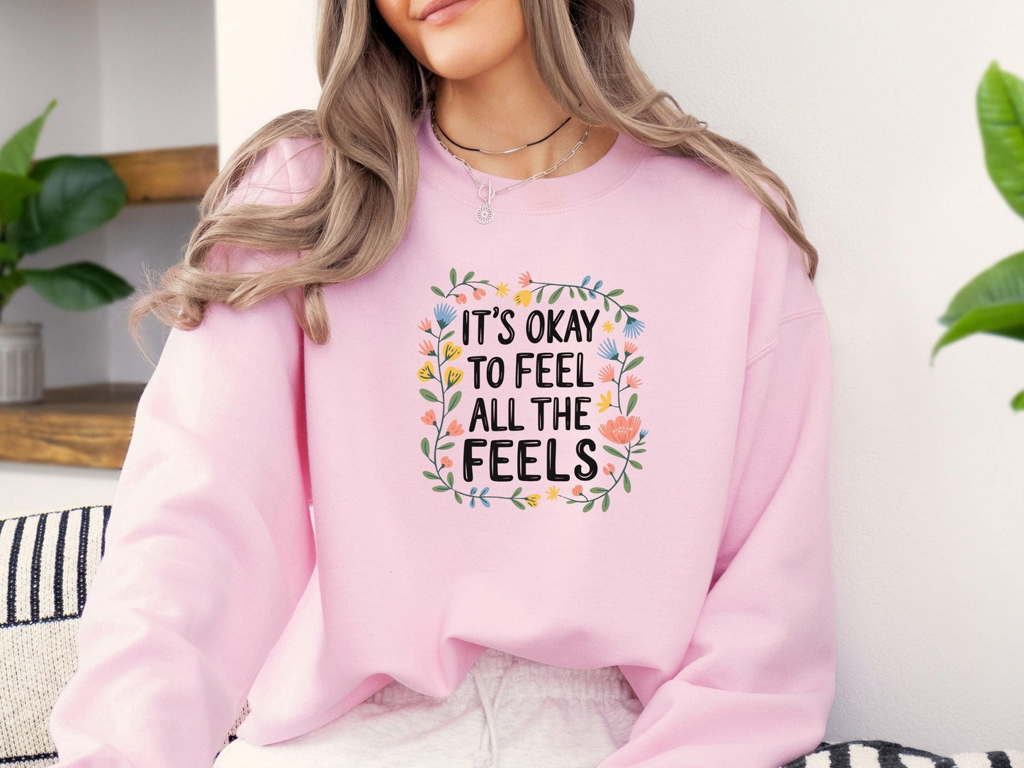 It's Okay To Feel All The Feels Sweatshirt-Neurodiversity, ADHD & Autism Awareness & Acceptance Sweatshirt by Daily Bloom
