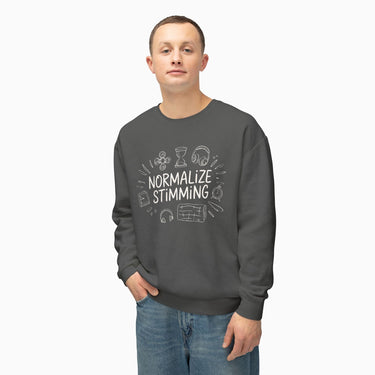 Autism Sweatshirt - Normalize Stimming Comfort Colors Lightweight Sweatshirt - Daily Bloom
