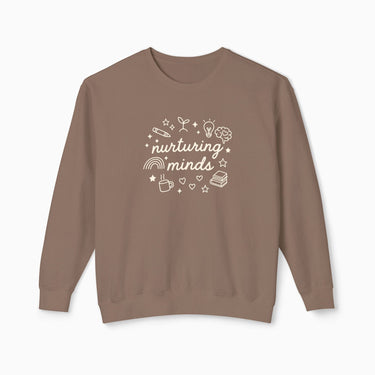 Autism Sweatshirt - Nurturing Minds Comfort Colors Lightweight Sweatshirt - Daily Bloom