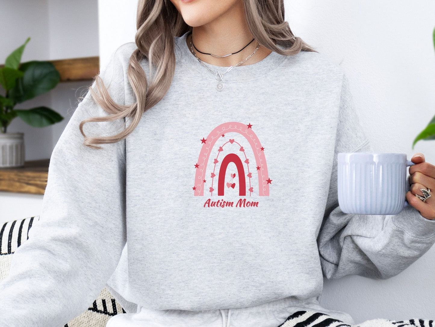 Rainbow Autism Mom Sweatshirt-Neurodiversity, ADHD & Autism Awareness & Acceptance Sweatshirt by Daily Bloom