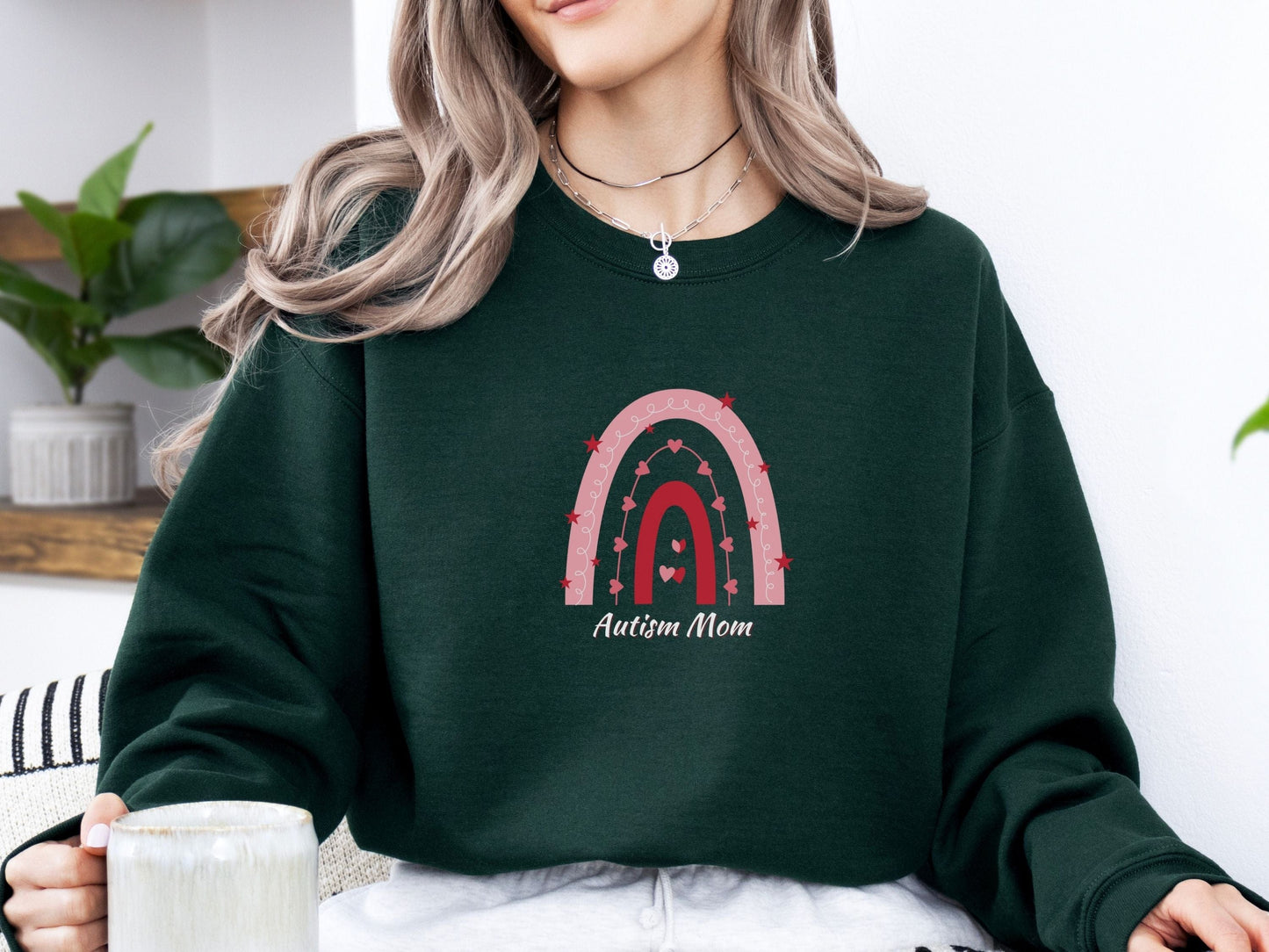 Rainbow Autism Mom Sweatshirt-Neurodiversity, ADHD & Autism Awareness & Acceptance Sweatshirt by Daily Bloom