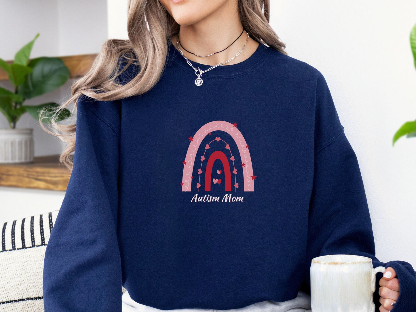 Rainbow Autism Mom Sweatshirt-Neurodiversity, ADHD & Autism Awareness & Acceptance Sweatshirt by Daily Bloom