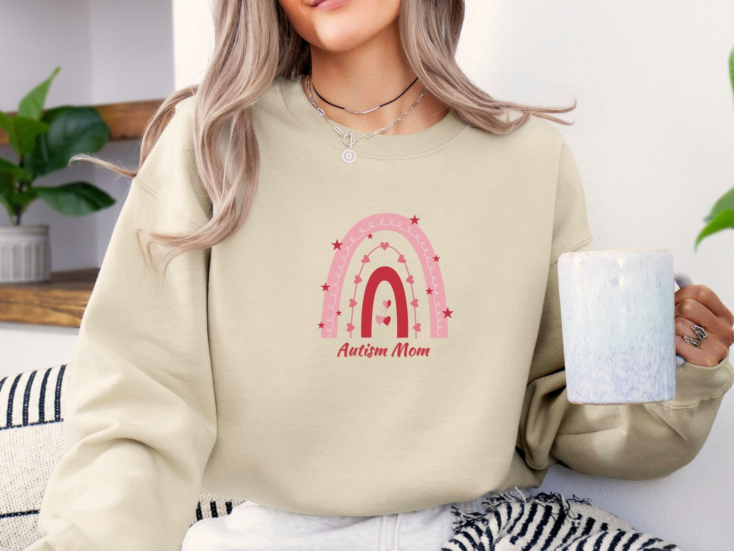 Rainbow Autism Mom Sweatshirt-Neurodiversity, ADHD & Autism Awareness & Acceptance Sweatshirt by Daily Bloom