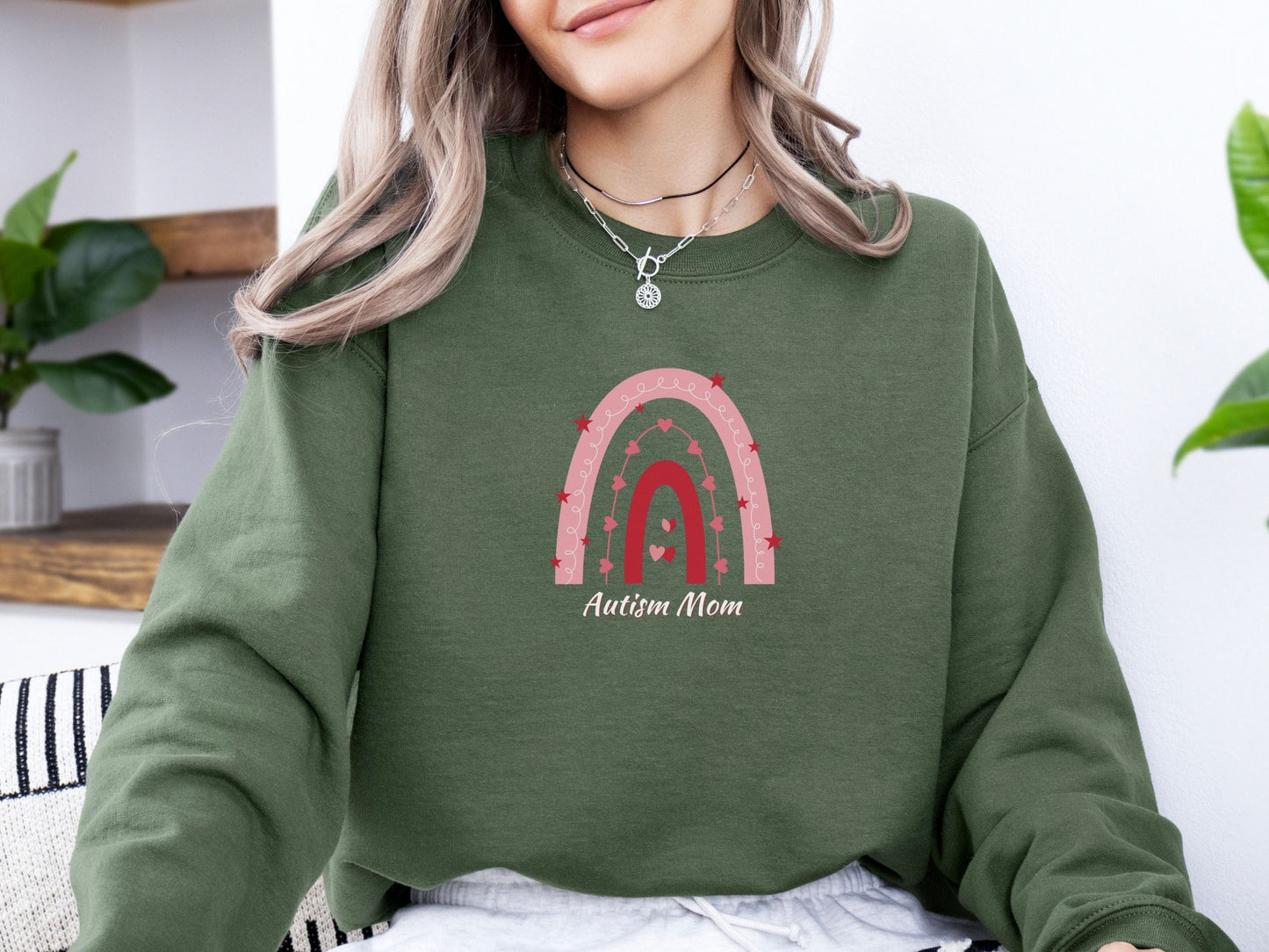 Rainbow Autism Mom Sweatshirt-Neurodiversity, ADHD & Autism Awareness & Acceptance Sweatshirt by Daily Bloom