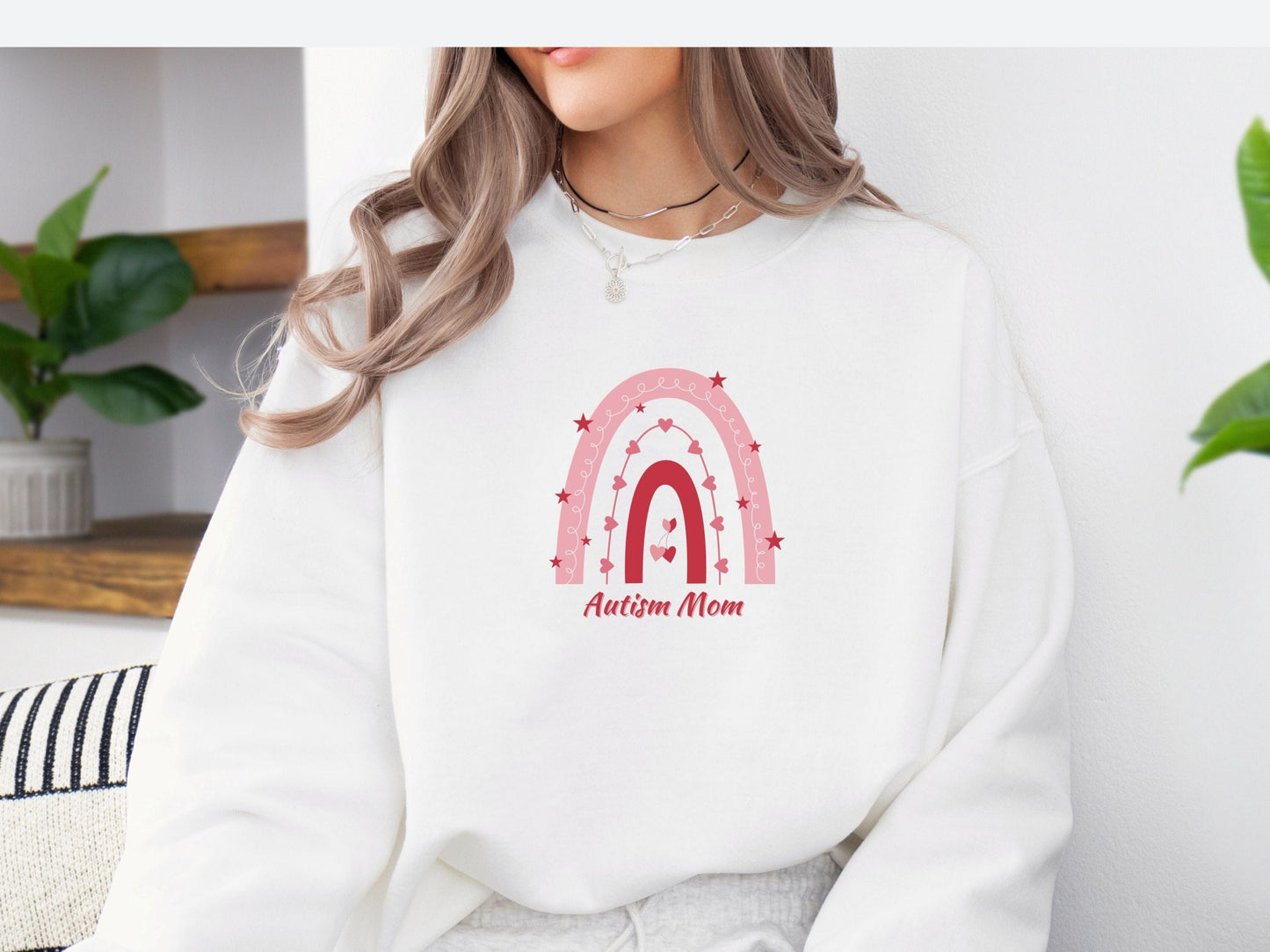 Rainbow Autism Mom Sweatshirt-Neurodiversity, ADHD & Autism Awareness & Acceptance Sweatshirt by Daily Bloom