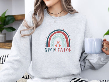 Autism Sweatshirt - SPEDucator Boho Rainbow Sweatshirt - Daily Bloom