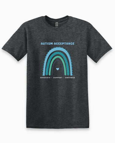 Autism T-Shirt - Advocate Support Empower Autism Acceptance Rainbow Tee - Daily Bloom
