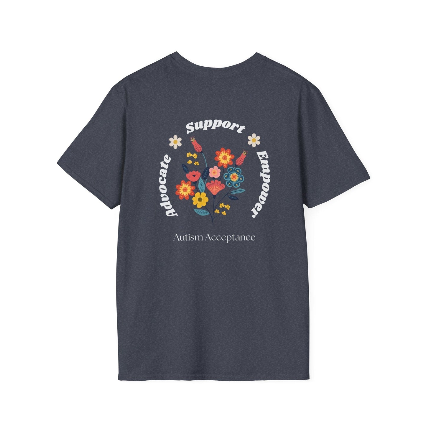 Advocate Support Empower Tee - The Joshua School-Neurodiversity, ADHD & Autism Awareness & Acceptance by Daily Bloom