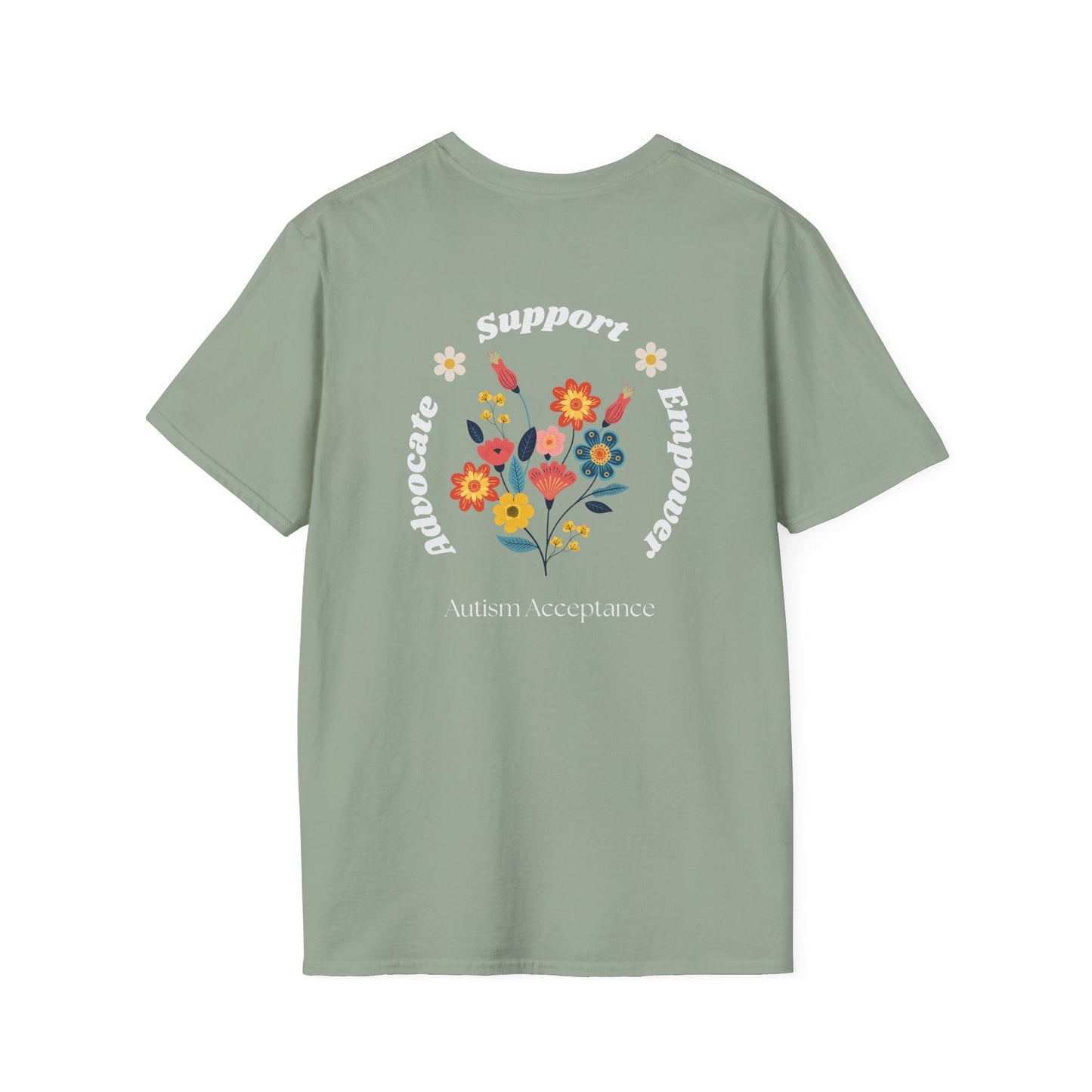 Advocate Support Empower Tee - The Joshua School-Neurodiversity, ADHD & Autism Awareness & Acceptance by Daily Bloom