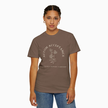 Autism T-Shirt - Autism Acceptance - Advocate Support Empower Comfort Colors Tee - Daily Bloom
