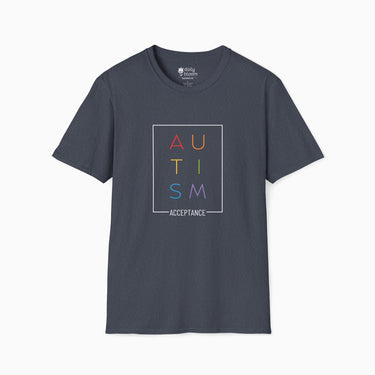Autism T-Shirt - Autism Rainbow Acceptance Box Tee - Daily Bloom
