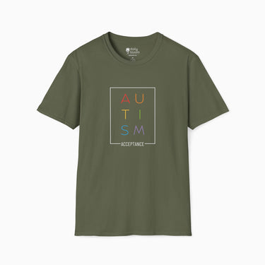 Autism T-Shirt - Autism Rainbow Acceptance Box Tee - Daily Bloom