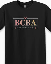 BCBA Outline Tee-Neurodiversity, ADHD & Autism Awareness & Acceptance T-Shirt by Daily Bloom