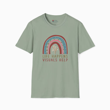 Autism T-Shirt - Life Happens Visuals Help Tag - Free Tee - Daily Bloom