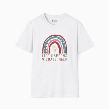 Autism T-Shirt - Life Happens Visuals Help Tag - Free Tee - Daily Bloom