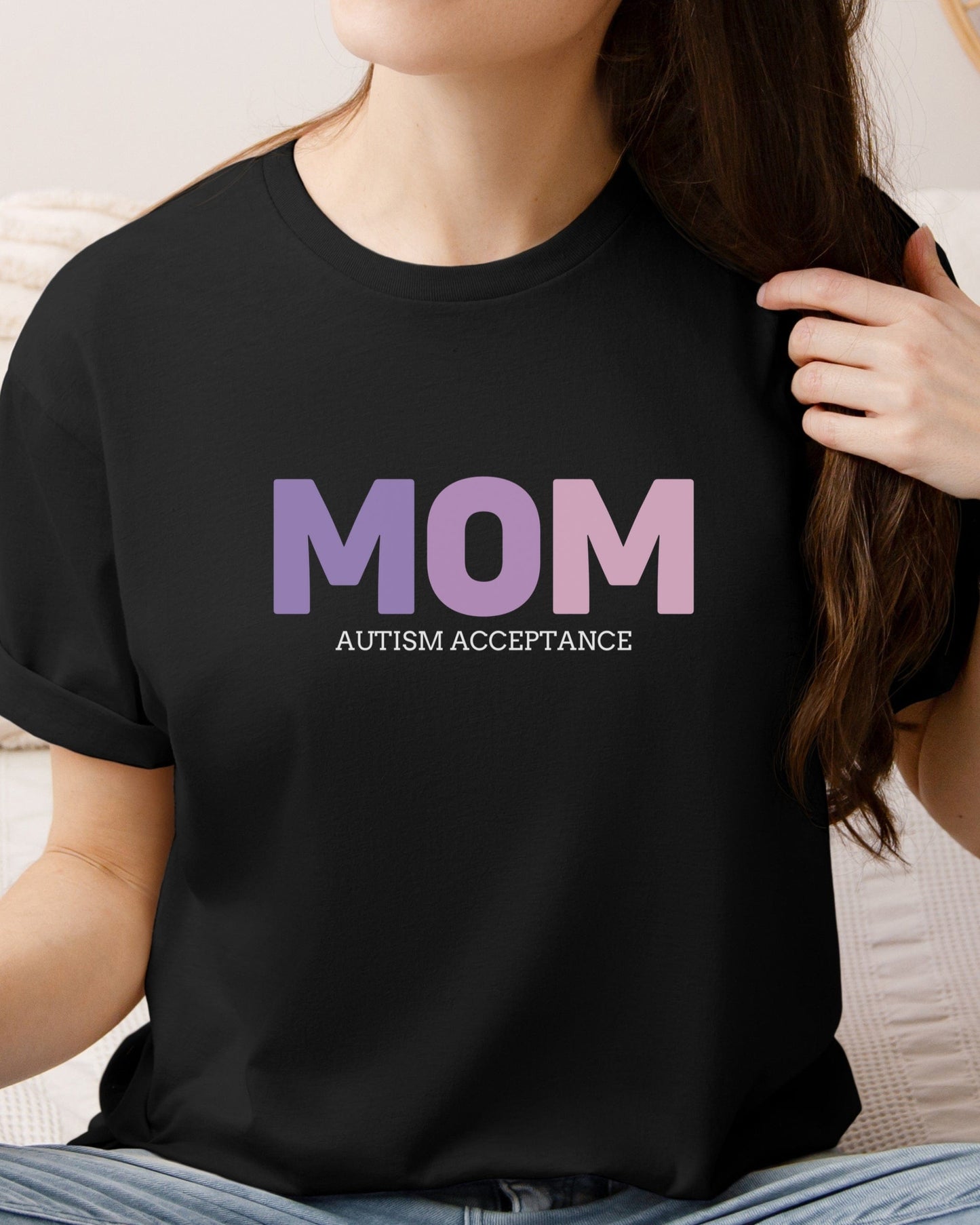 Mom Gradient Tee-Neurodiversity, ADHD & Autism Awareness & Acceptance T-Shirt by Daily Bloom