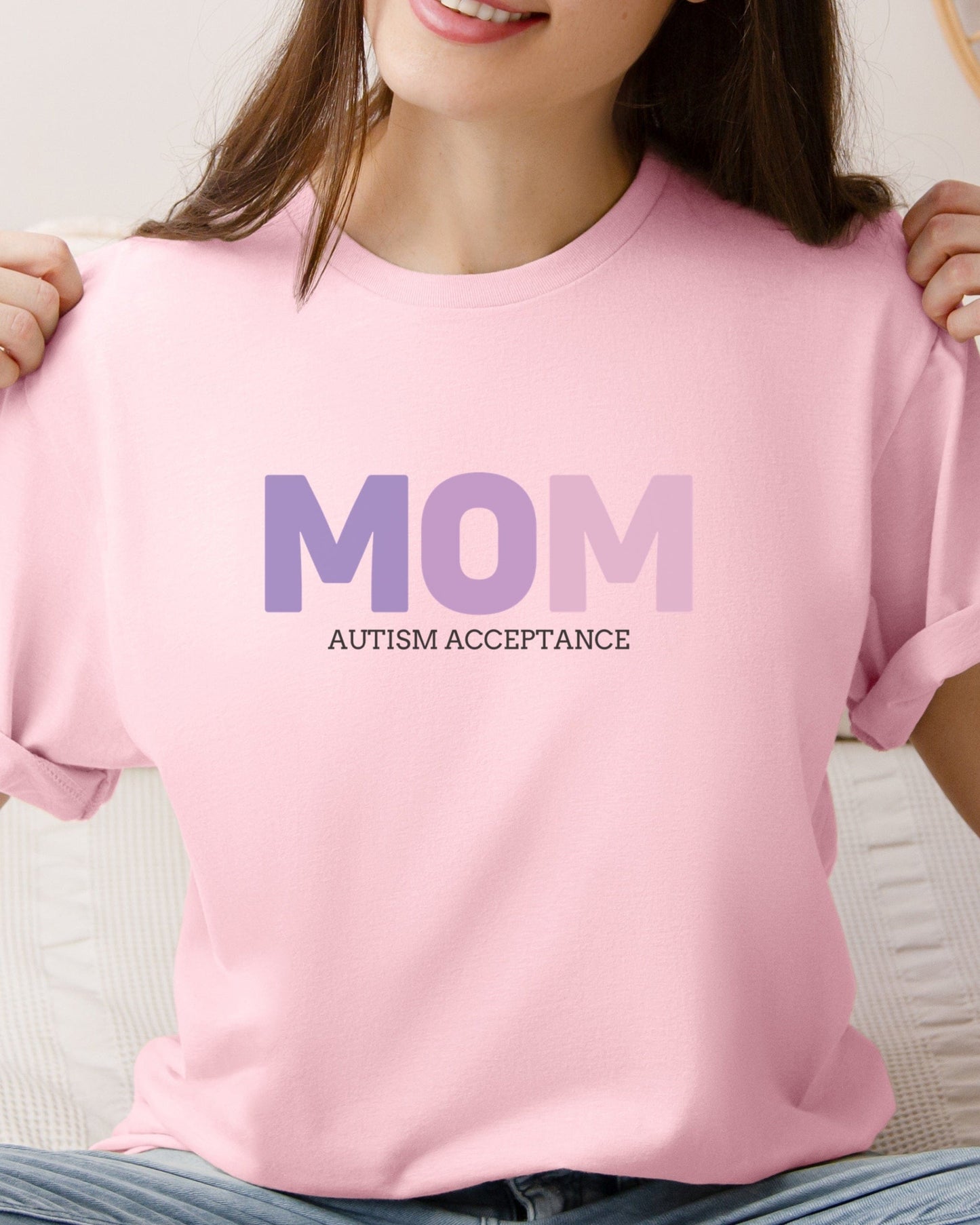 Mom Gradient Tee-Neurodiversity, ADHD & Autism Awareness & Acceptance T-Shirt by Daily Bloom