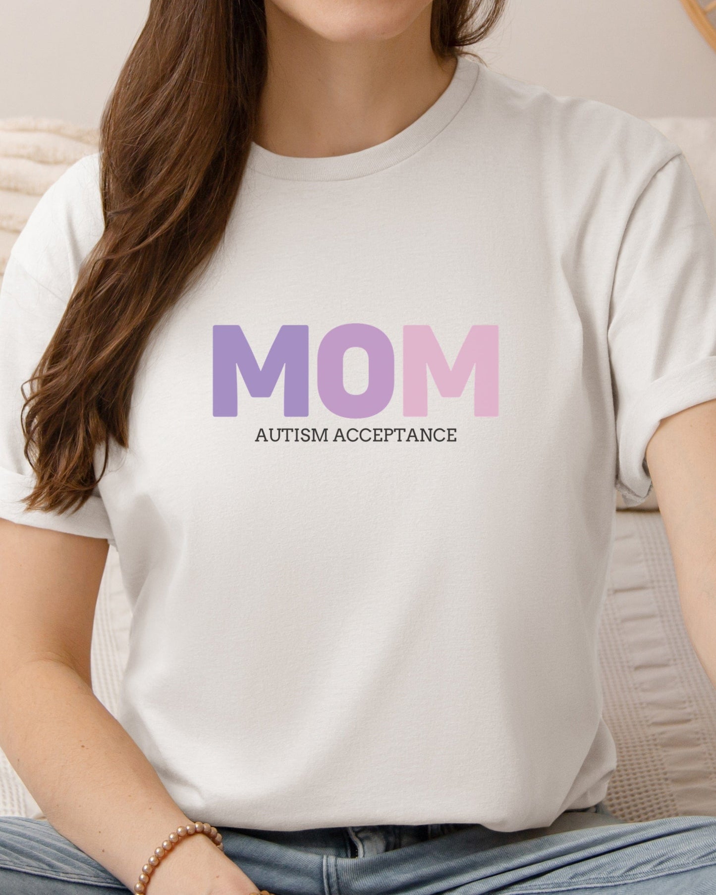 Mom Gradient Tee-Neurodiversity, ADHD & Autism Awareness & Acceptance T-Shirt by Daily Bloom