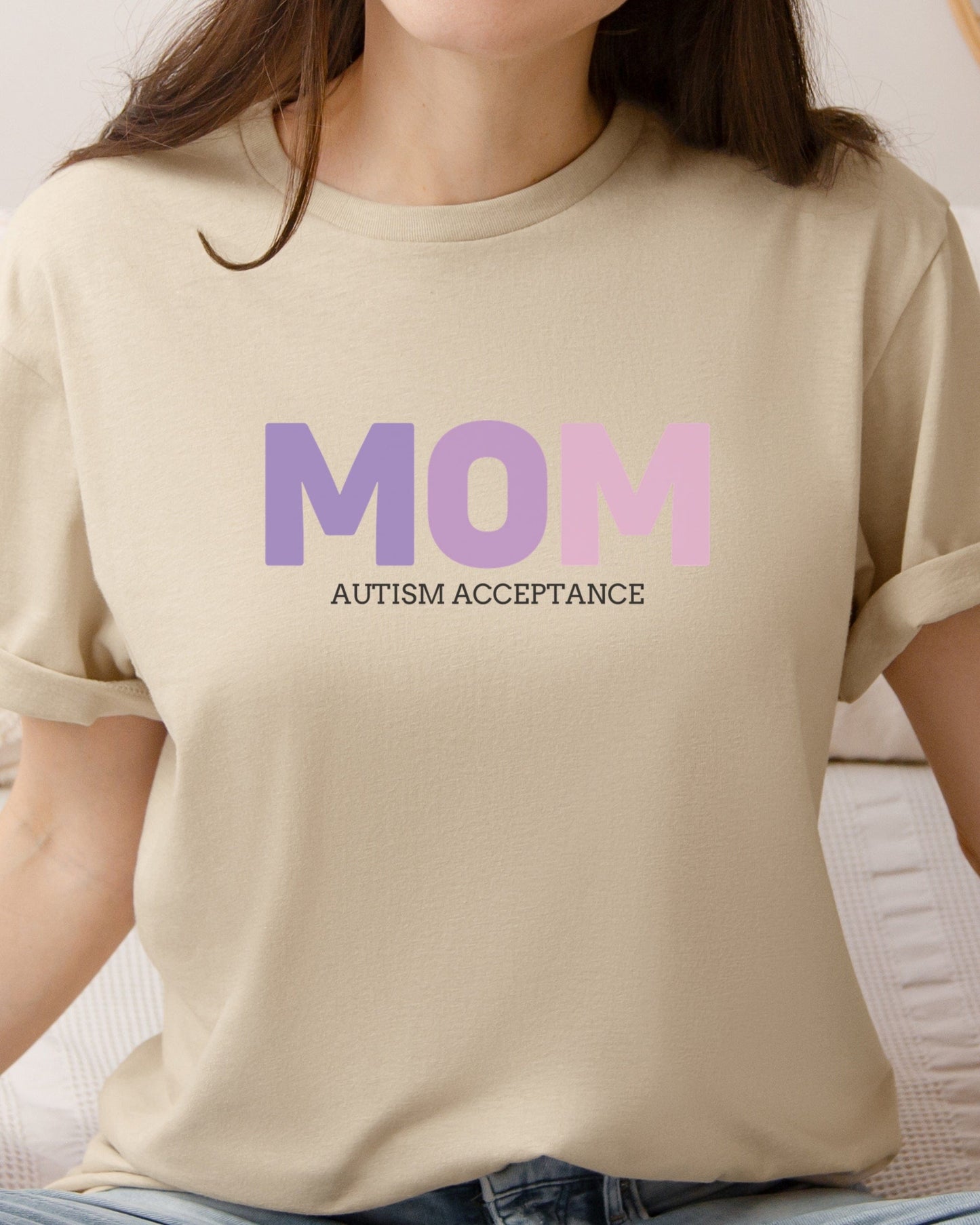 Mom Gradient Tee-Neurodiversity, ADHD & Autism Awareness & Acceptance T-Shirt by Daily Bloom