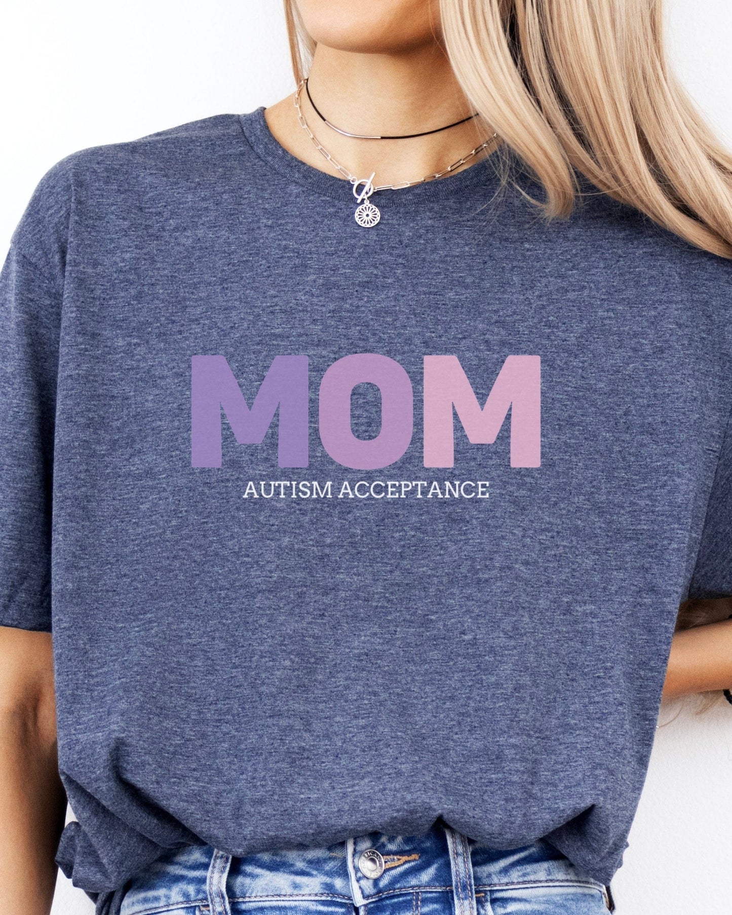 Mom Gradient Tee-Neurodiversity, ADHD & Autism Awareness & Acceptance T-Shirt by Daily Bloom