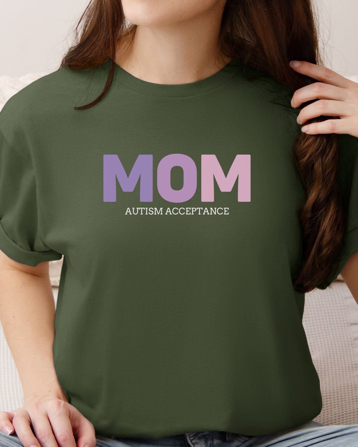 Mom Gradient Tee-Neurodiversity, ADHD & Autism Awareness & Acceptance T-Shirt by Daily Bloom