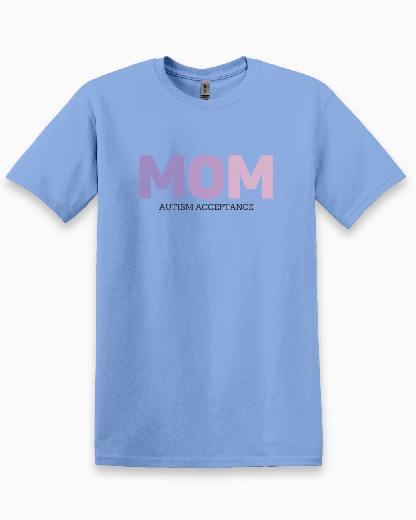 Mom Gradient Tee-Carolina Blue-Neurodiversity, ADHD & Autism Awareness & Acceptance T-Shirt by Daily Bloom