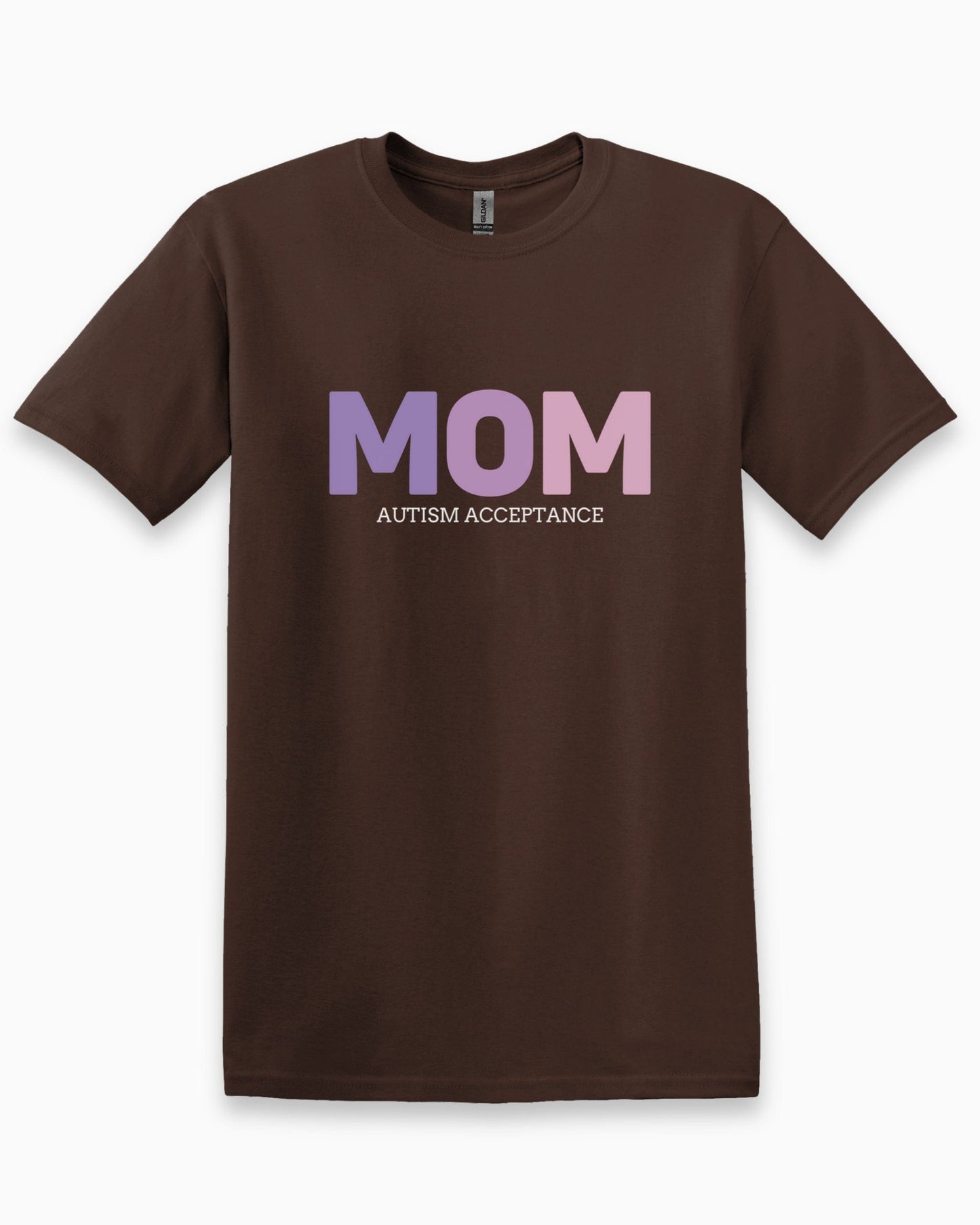 Mom Gradient Tee-Dark Chocolate-Neurodiversity, ADHD & Autism Awareness & Acceptance T-Shirt by Daily Bloom
