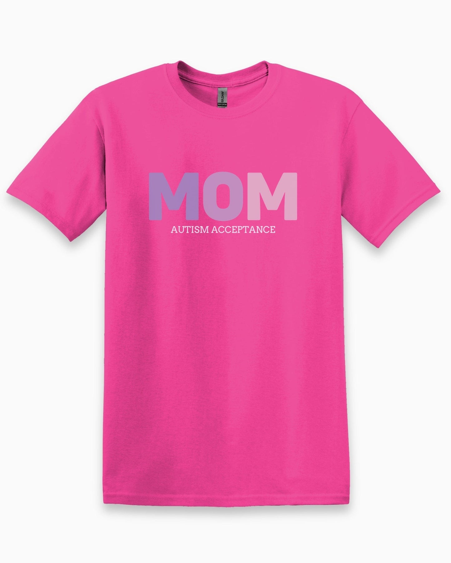 Mom Gradient Tee-Heliconia-Neurodiversity, ADHD & Autism Awareness & Acceptance T-Shirt by Daily Bloom