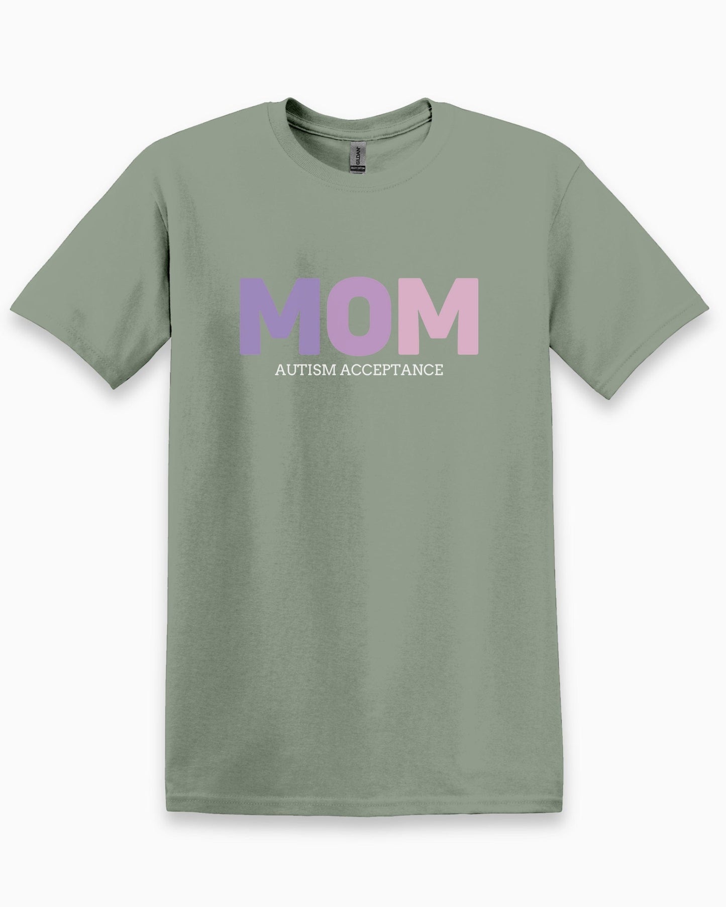 Mom Gradient Tee-Sage-Neurodiversity, ADHD & Autism Awareness & Acceptance T-Shirt by Daily Bloom
