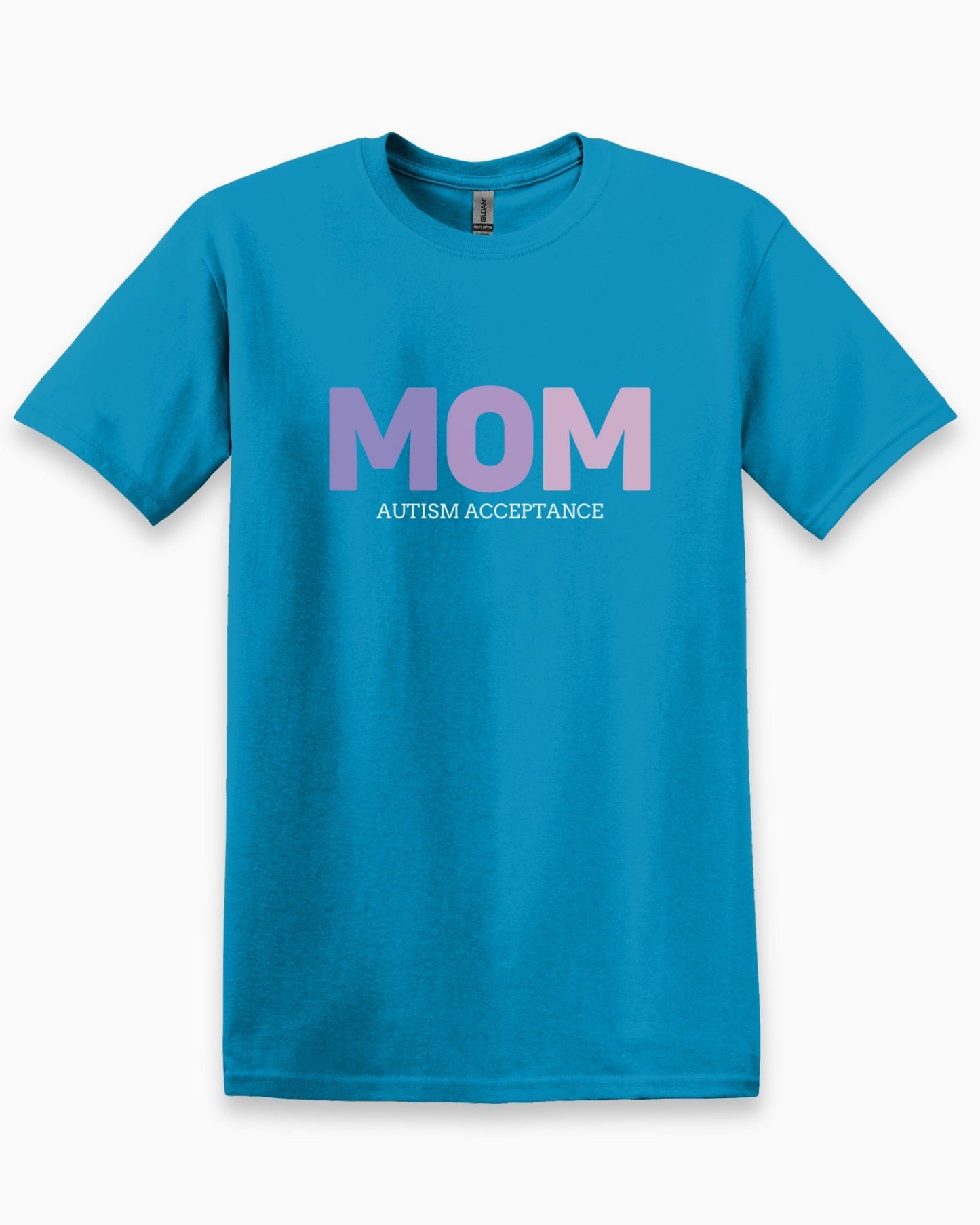 Mom Gradient Tee-Sapphire-Neurodiversity, ADHD & Autism Awareness & Acceptance T-Shirt by Daily Bloom