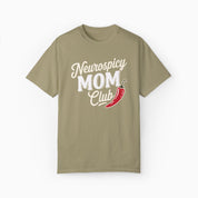 Autism T-Shirt By Daily Bloom Neurospicy Mom Club Comfort Colors Tee Khaki / S