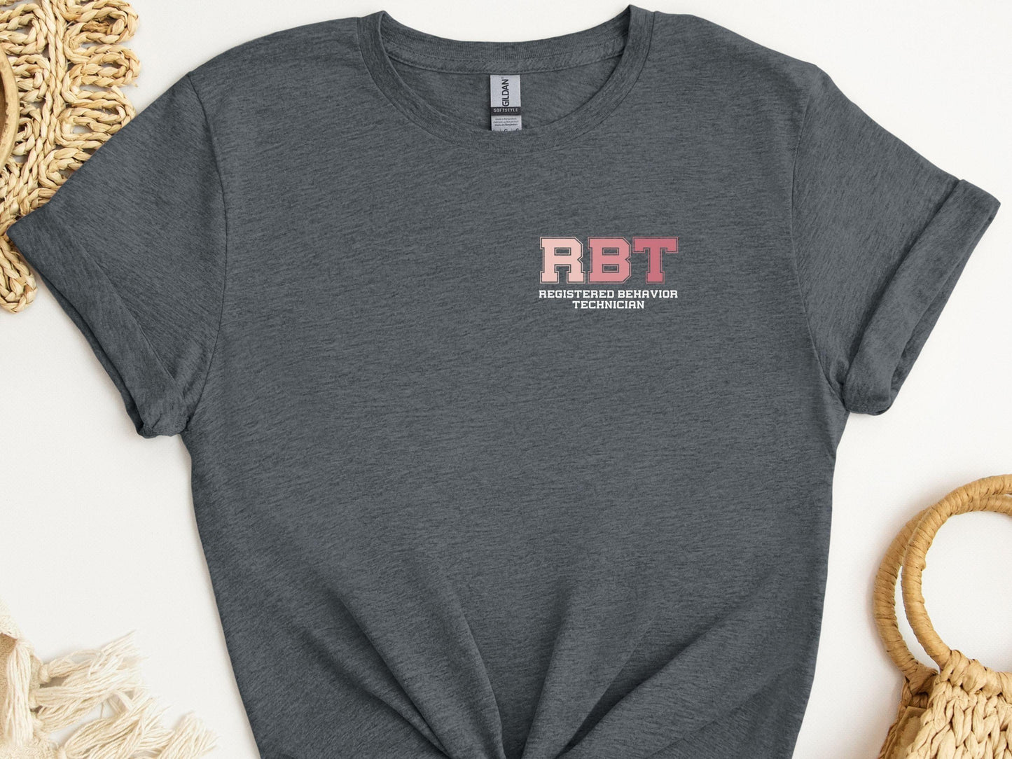 RBT - College Tee-Dark Heather Grey-Neurodiversity, ADHD & Autism Awareness & Acceptance T-Shirt by Daily Bloom