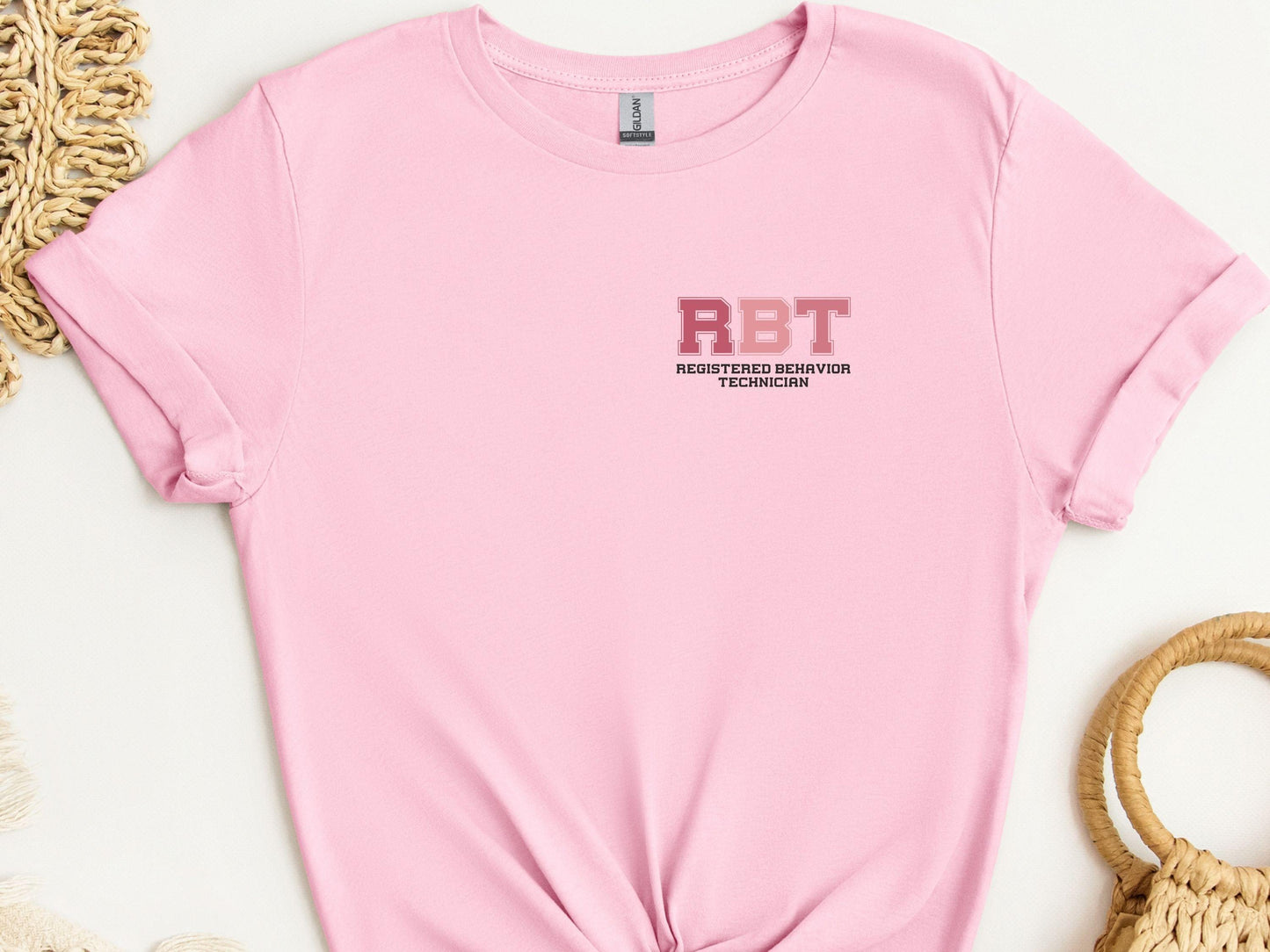 RBT - College Tee-Light Pink-Neurodiversity, ADHD & Autism Awareness & Acceptance T-Shirt by Daily Bloom