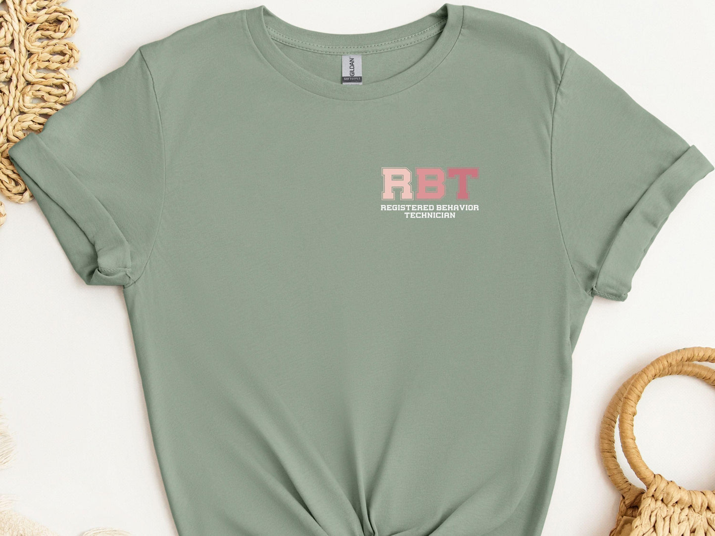 RBT - College Tee-Sage-Neurodiversity, ADHD & Autism Awareness & Acceptance T-Shirt by Daily Bloom