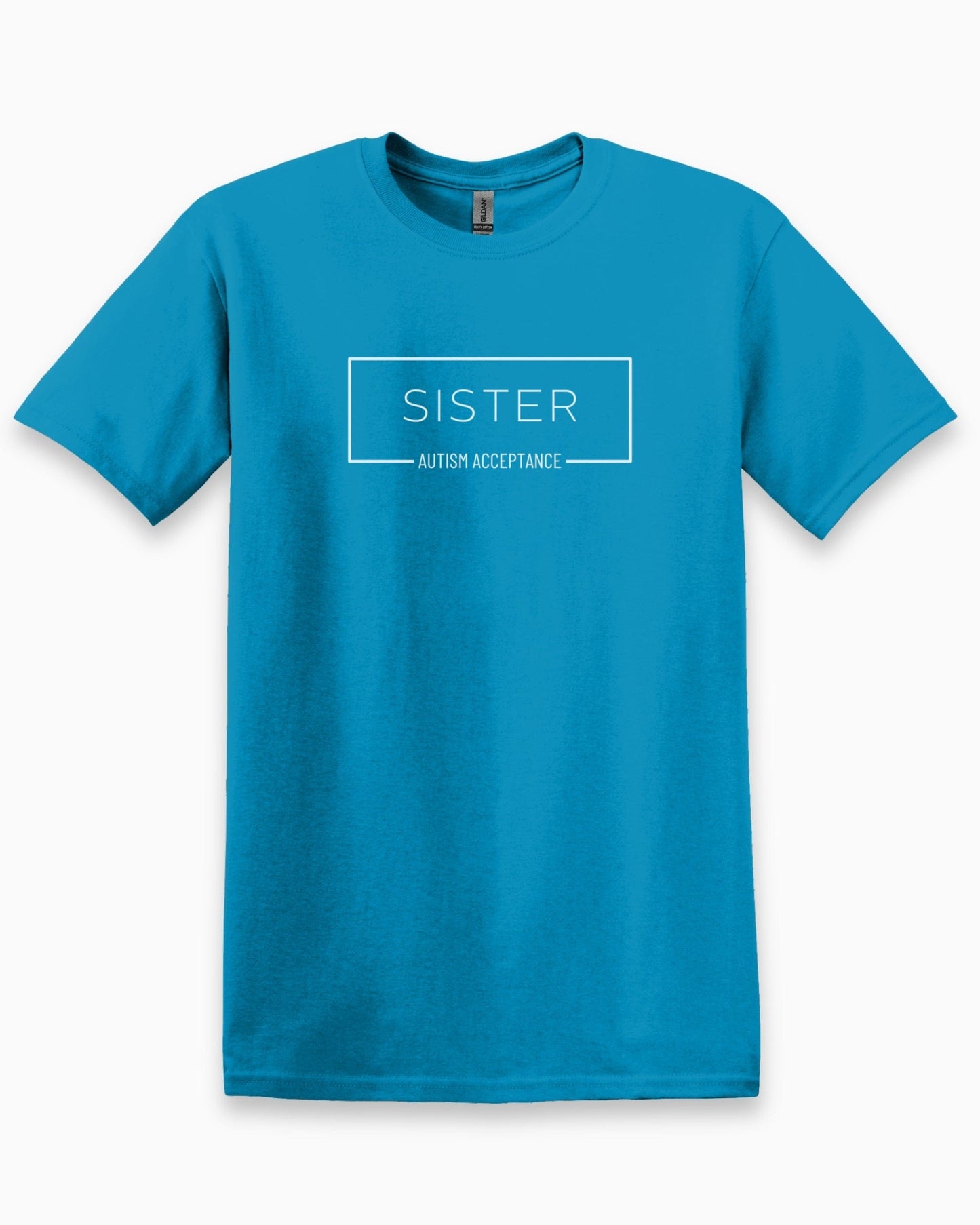 Sister Box Tee-Sapphire-Neurodiversity, ADHD & Autism Awareness & Acceptance T-Shirt by Daily Bloom