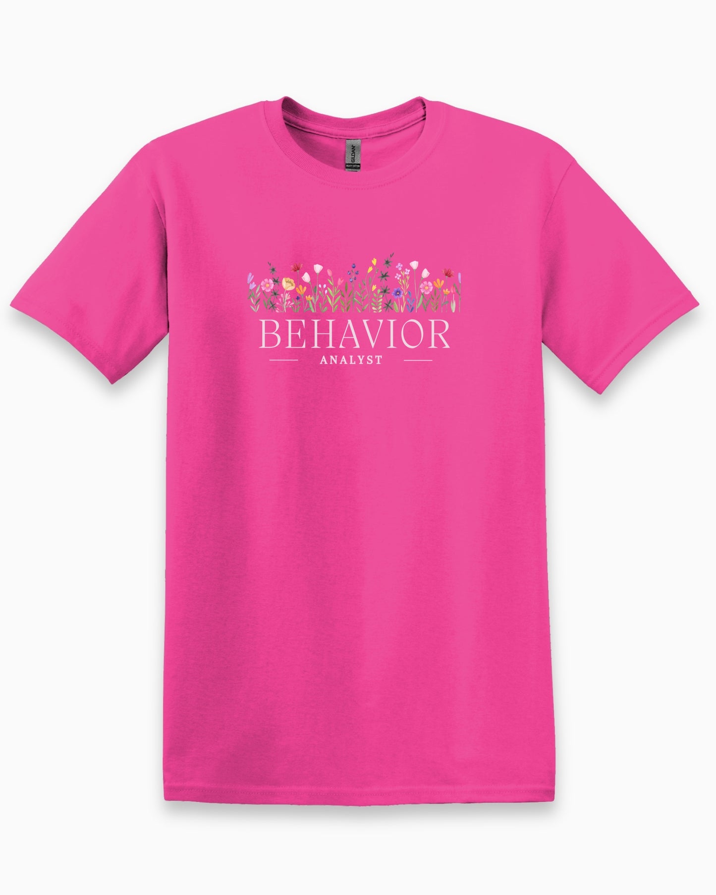 Behavior Analyst Floral Tee-Heliconia-Neurodiversity, ADHD & Autism Awareness & Acceptance T-Shirt by Daily Bloom