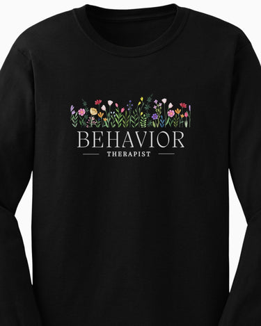 Autism Long - sleeve - Behavior Therapist Floral Long Sleeve T-Shirt - Daily Bloom