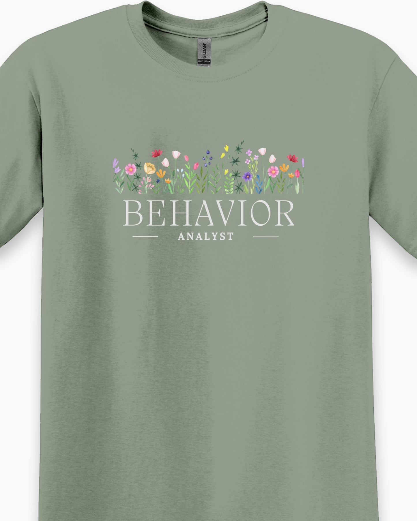Behavior Analyst Floral Tee-Neurodiversity, ADHD & Autism Awareness & Acceptance T-Shirt by Daily Bloom