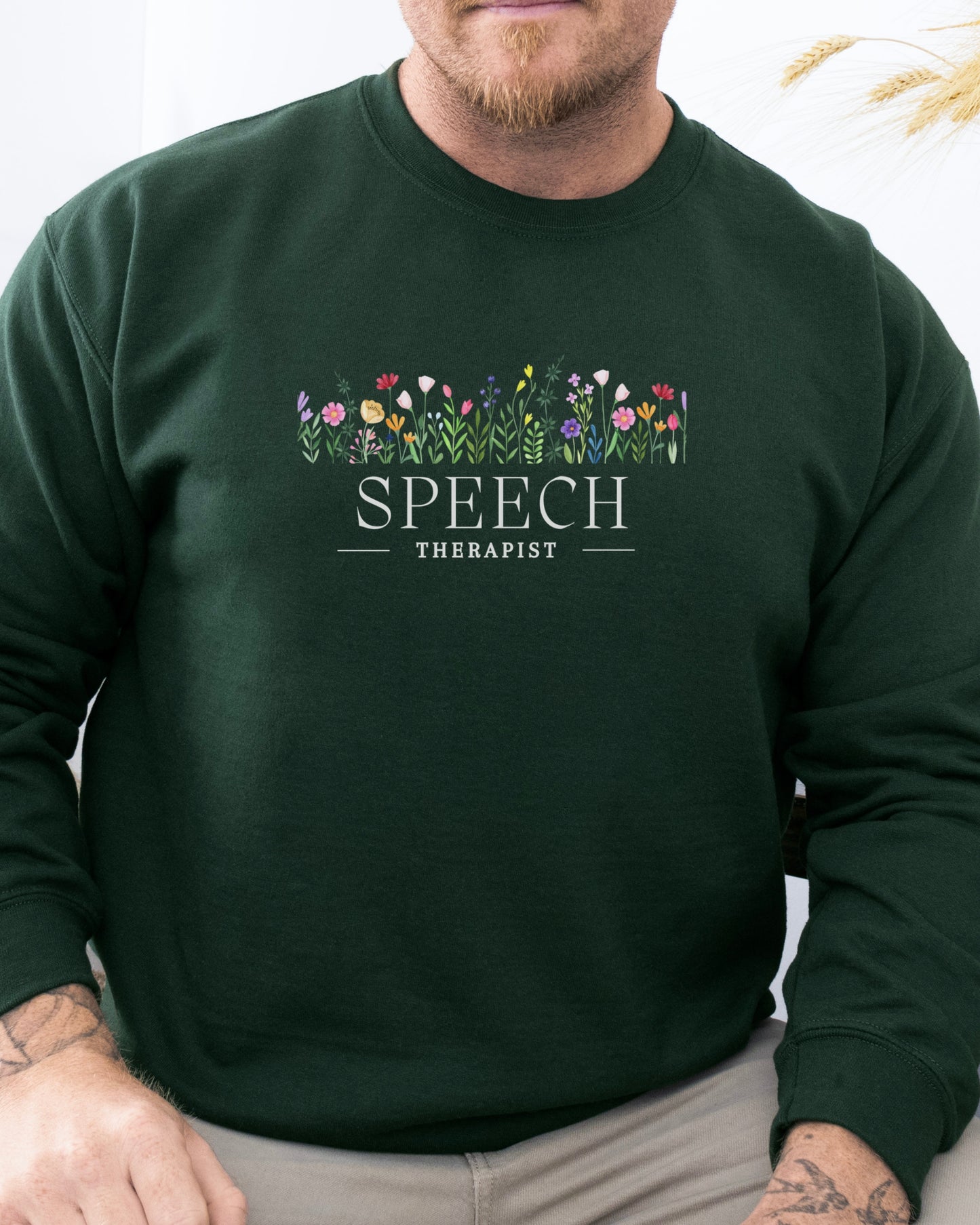 Speech Therapist Floral Sweatshirt