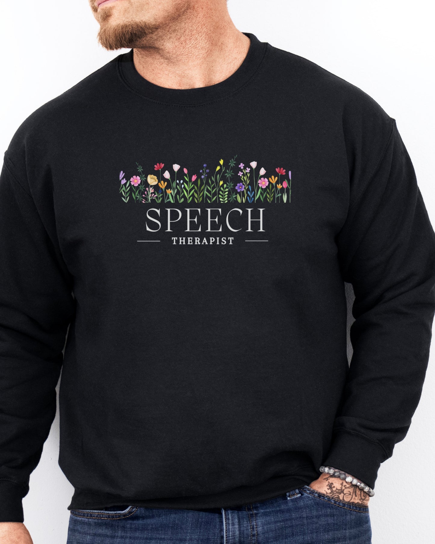 Speech Therapist Floral Sweatshirt